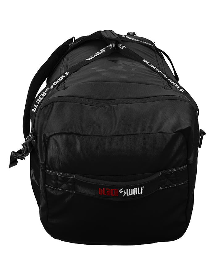 Black wolf shop backpack with wheels